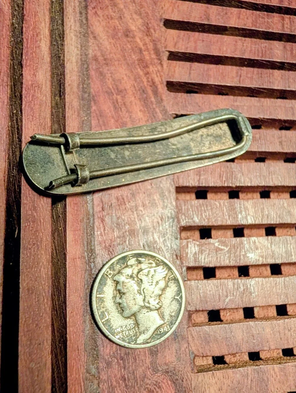 Antique Sterling Silver Engraved 'Louise' Barrette